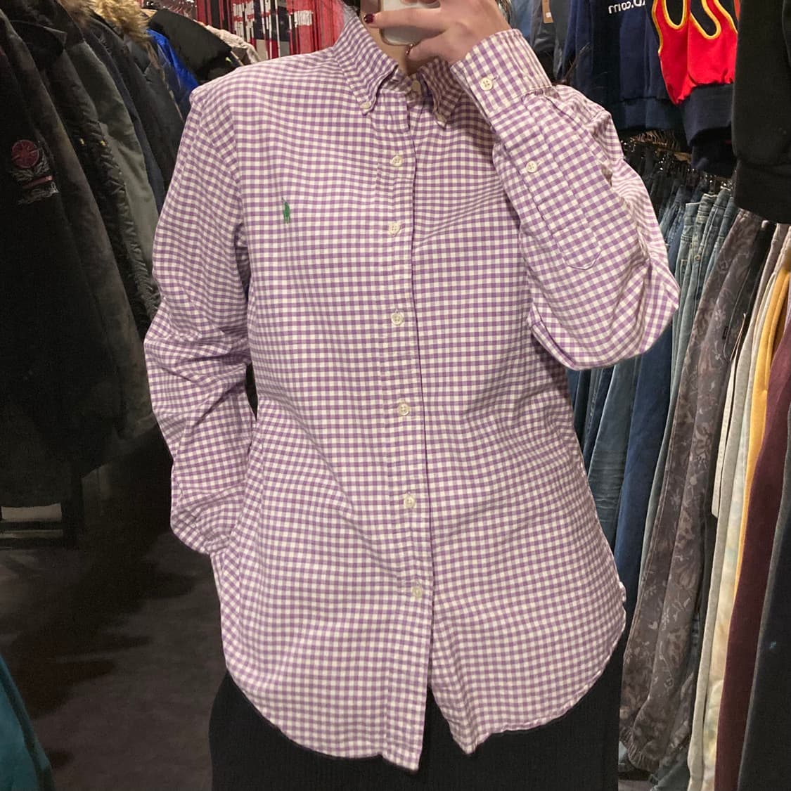 [IM]폴로셔츠 깅엄체크 라일락 퍼플 상품이미지3