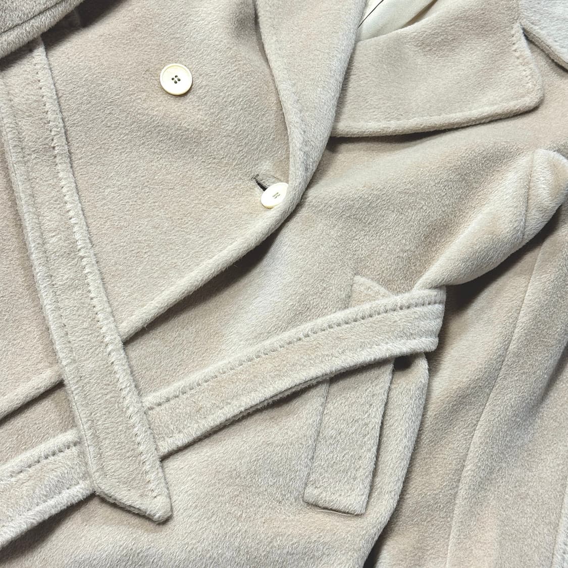 막스마라 위켄드 벨티드 울 코트 상품이미지4