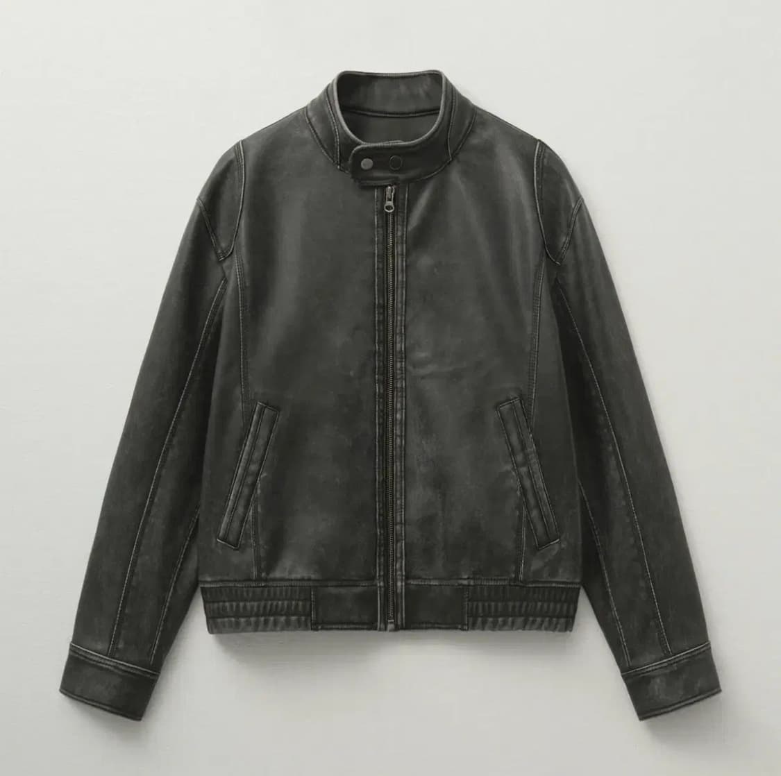 헬레네파리스 워시드 레더 블루종 점퍼 상품이미지1