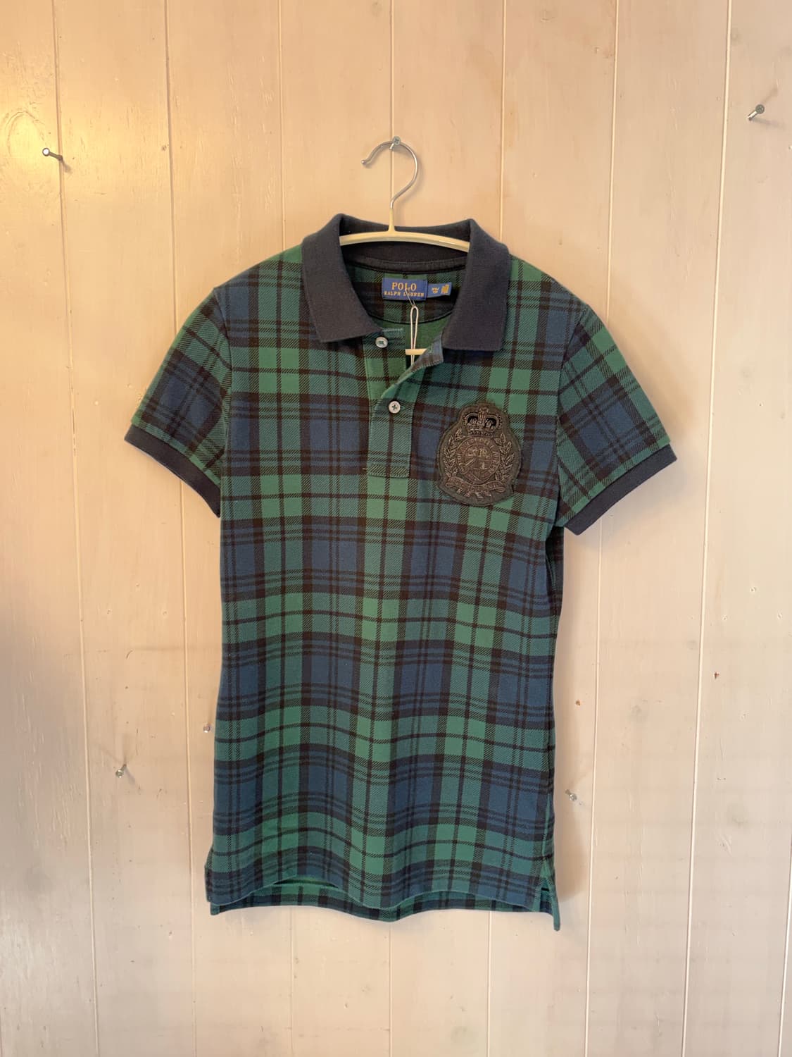 POLO  Big patch check collar T 상품이미지2