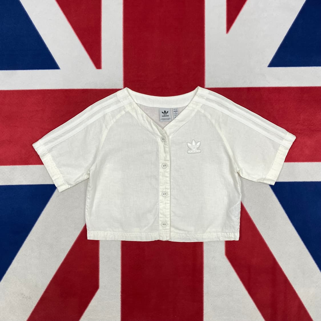 아디다스 베이스볼 반팔 린넨셔츠 여성 S  상품이미지1