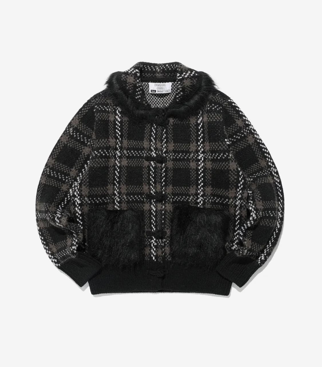 나이스고스트클럽 FFATS CHECK FUR CARDIGAN 상품이미지1