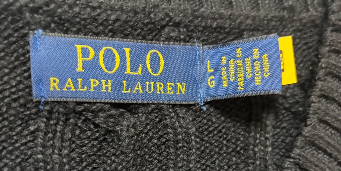 폴로 랄프로렌 케이블 니트 블랙 스웨터 상품이미지6