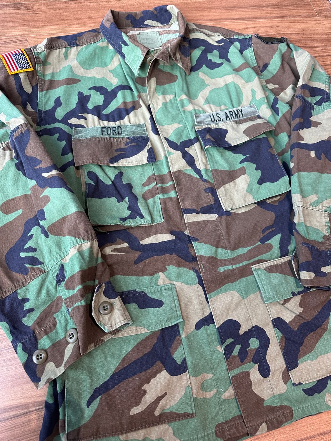 미군 우드랜드 BDU 자켓 M/R (100) 상품이미지2