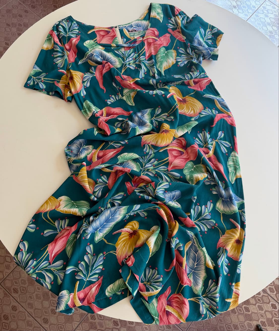 80s Reyn Spooner 하와이안 원피스 made in Hawaii 상품이미지2