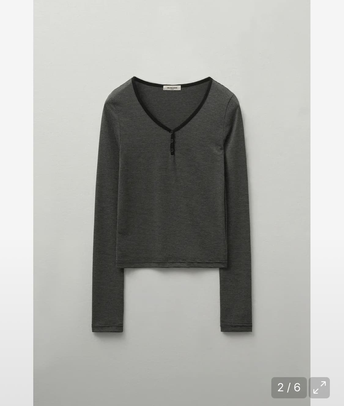 헬레네파리스 버튼 스트라이프 롱 슬리브 [어반 시크] 상품이미지2