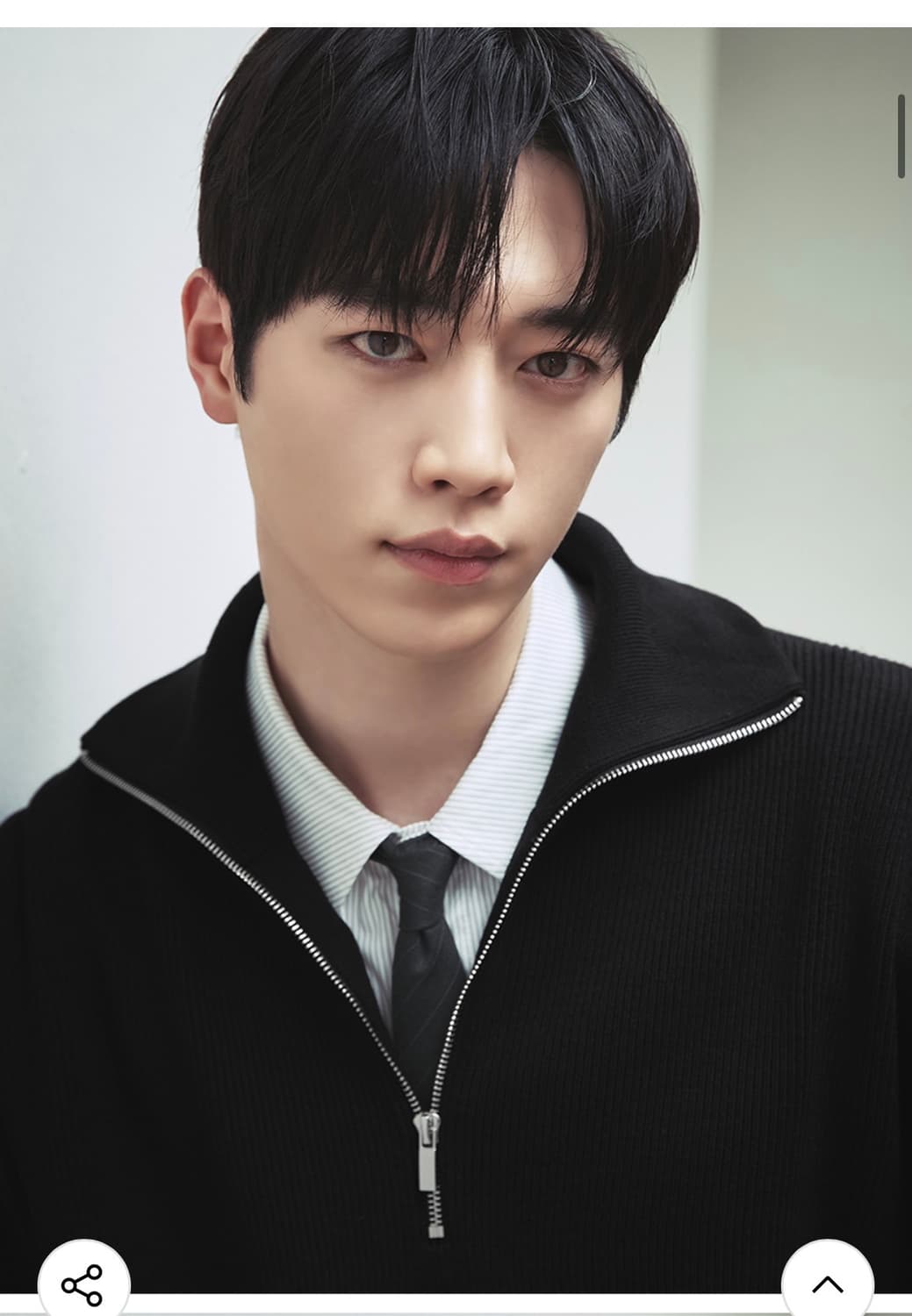 (L) 드로우핏 오버사이즈 하프 집업 카라 울 니트 BROWN 판매 상품이미지7