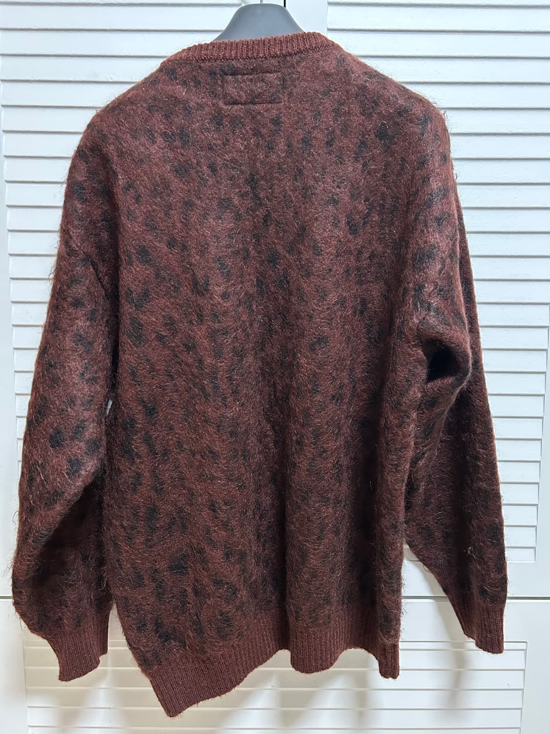 와코마리아 레오파드 모헤어 니트 브라운 L 상품이미지2