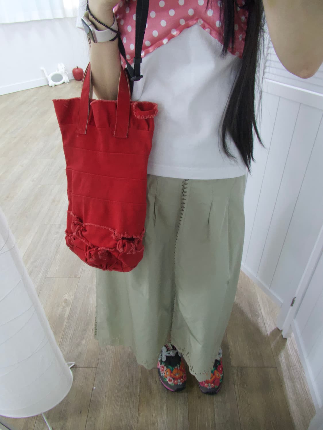 꼼데가르송 레드 토트백 상품이미지2