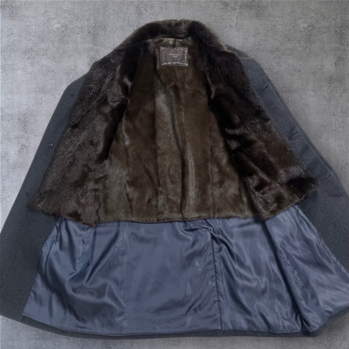 갤럭시 Galaxy 차콜 내피 탈부착 캐시미어100 코트 50 상품이미지3