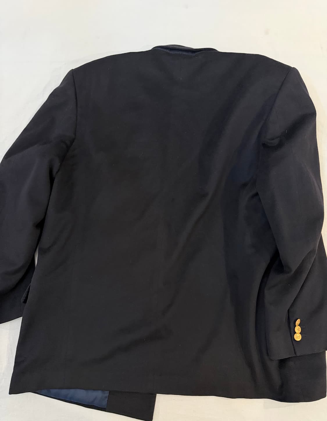 90s 발렌티노 로로피아나 캐시미어 금장 블레이저 코트 블랙 상품이미지3