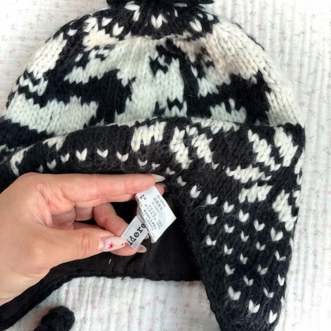 JPN/ 노르딕 이어플랩 비니 폼폼이비니 모리걸이어플랩 모리룩비니 상품이미지3