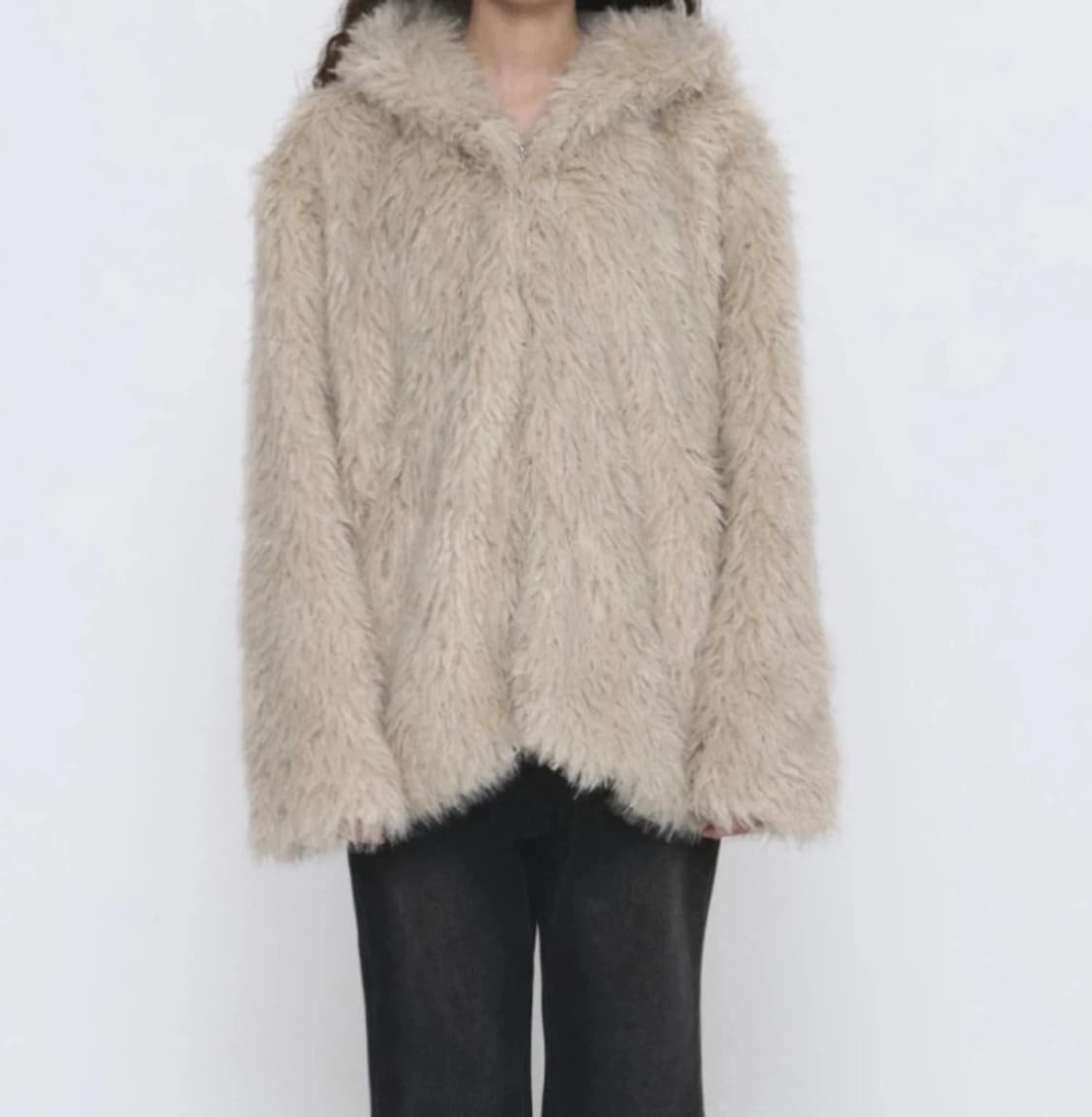 플레이스스튜디오 퍼 후드 버클 자켓 상품이미지1