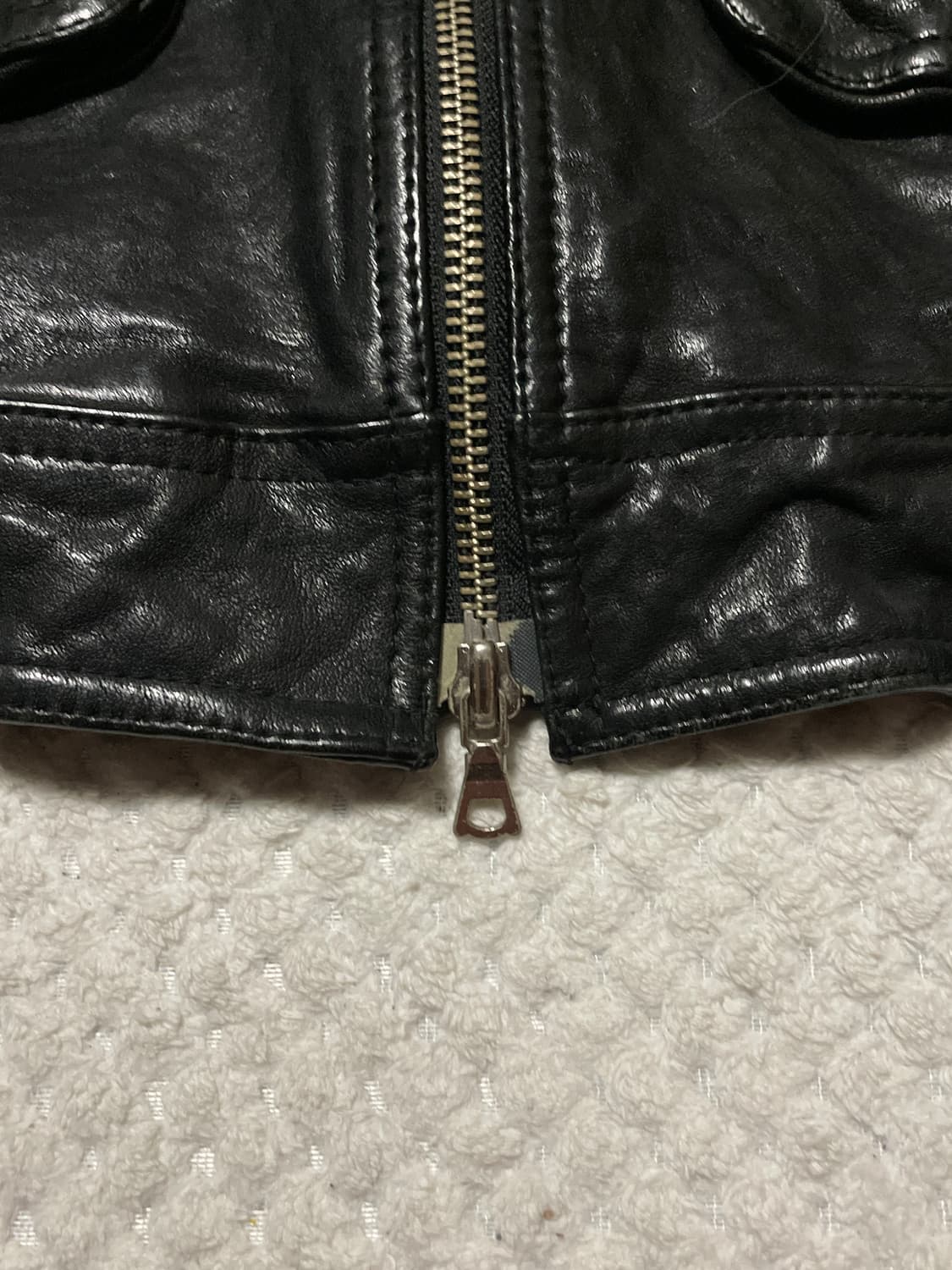 웨스턴 무드 램스킨 양가죽 2WAY 포켓 레더 자켓 상품이미지5