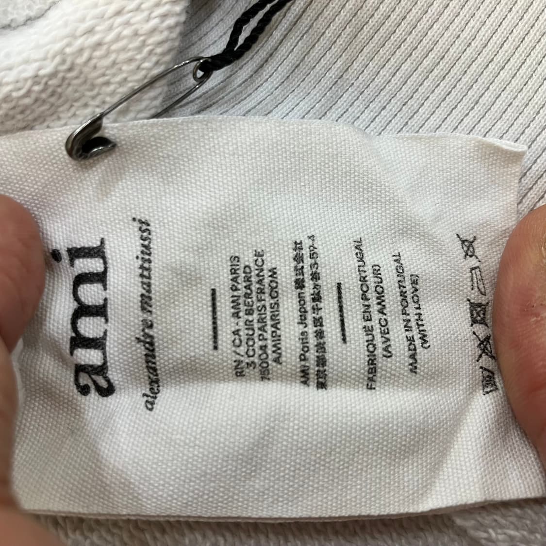 아미 스몰 하트 로고 화이트 스웨트셔츠 L 상품이미지6