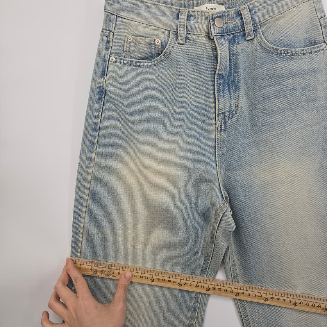 Pomelo 워싱 데님 와이드 팬츠 27 상품이미지5