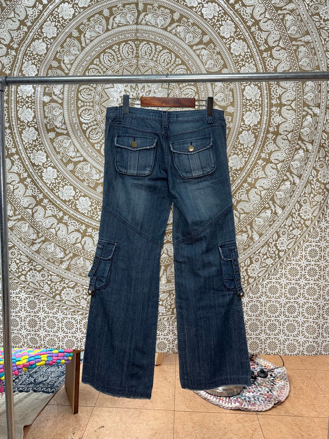 빈티지 여성 포켓 카고 데님팬츠  상품이미지6