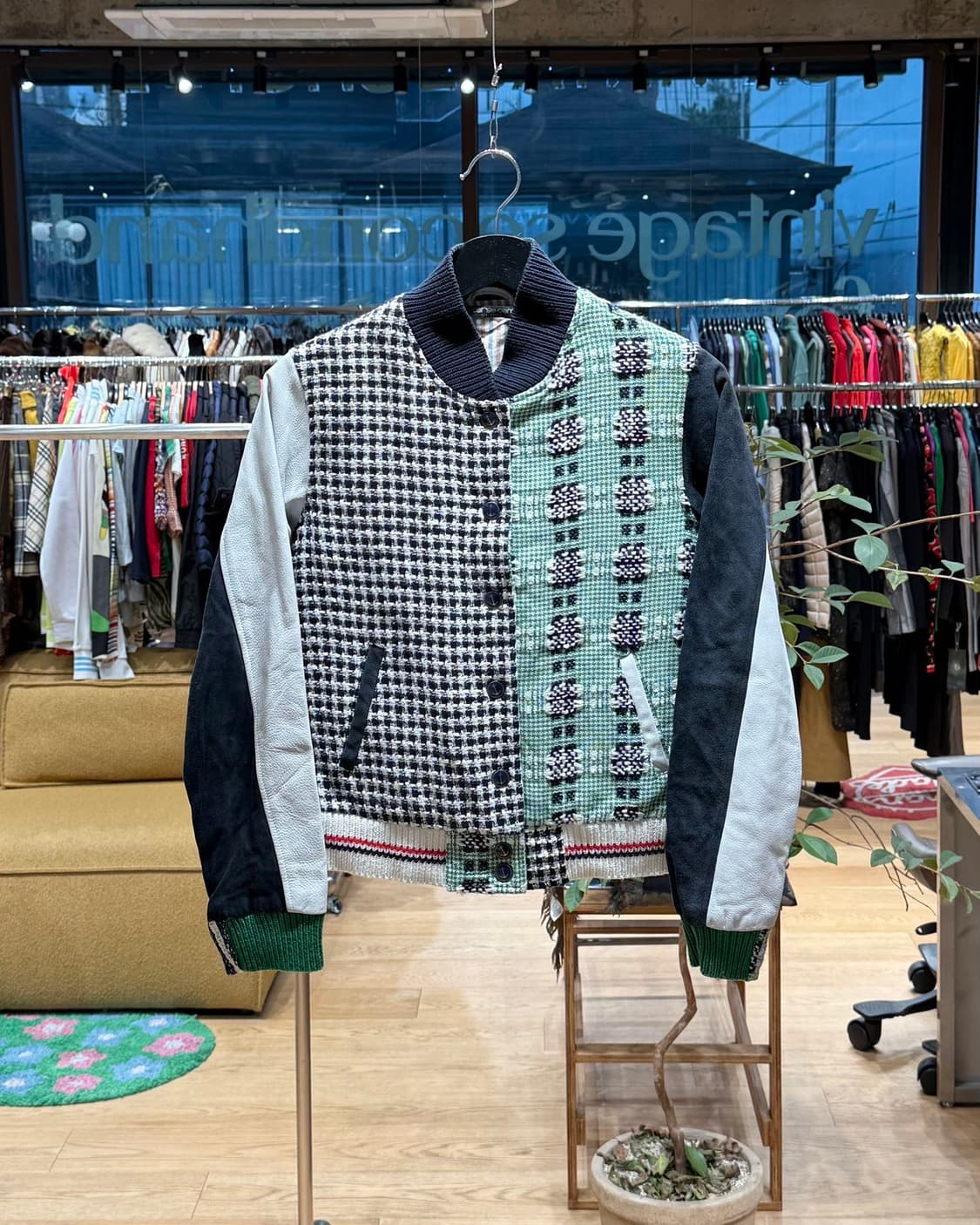 톰브라운 멀티컬러 트위드 블루종 자켓  상품이미지1