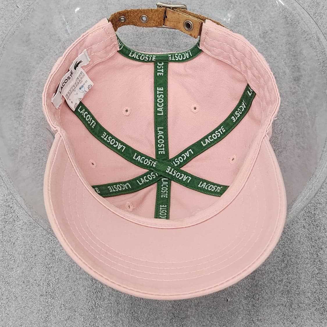 라코스테 정품 빅크록 핑크색 볼캡 58cm 상품이미지6