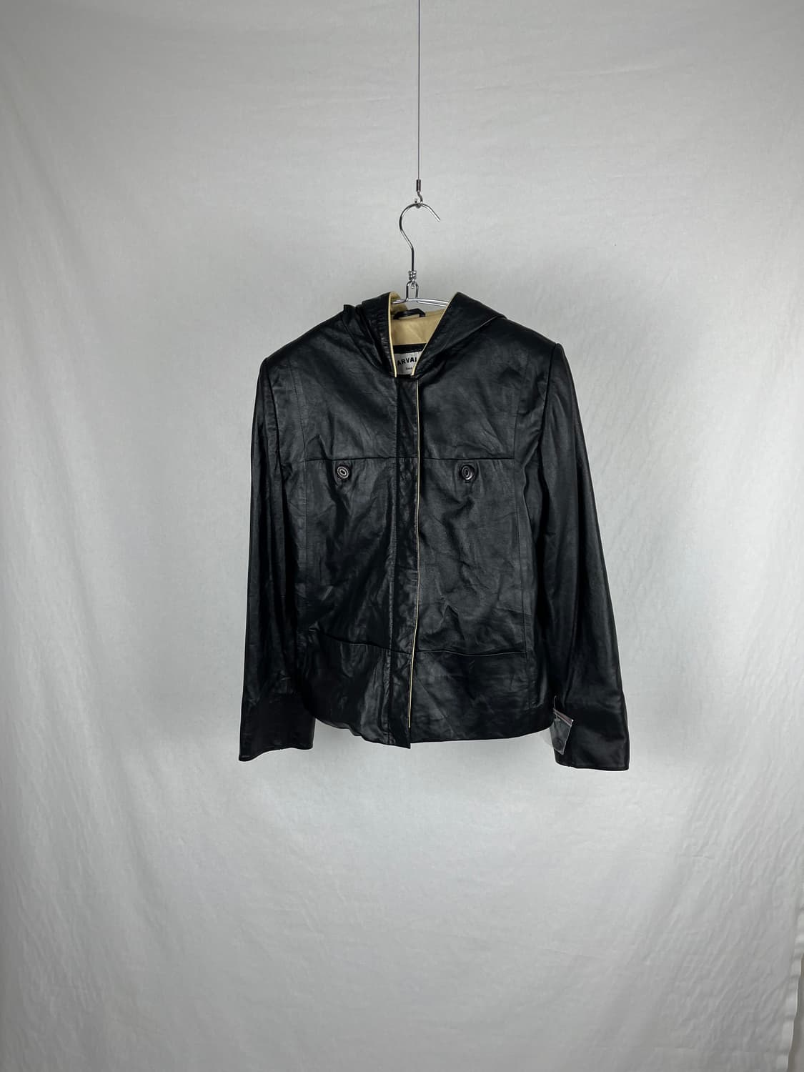 Vintage 리얼레더 후드 자켓  상품이미지1