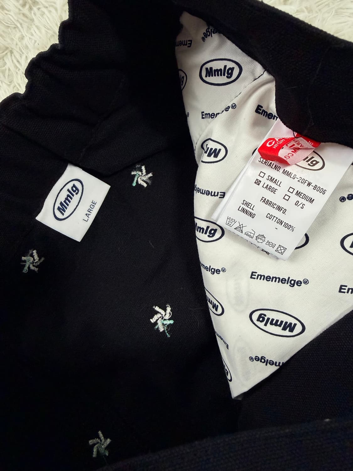 Mmlg 별 패턴 검정 바지 L 상품이미지3