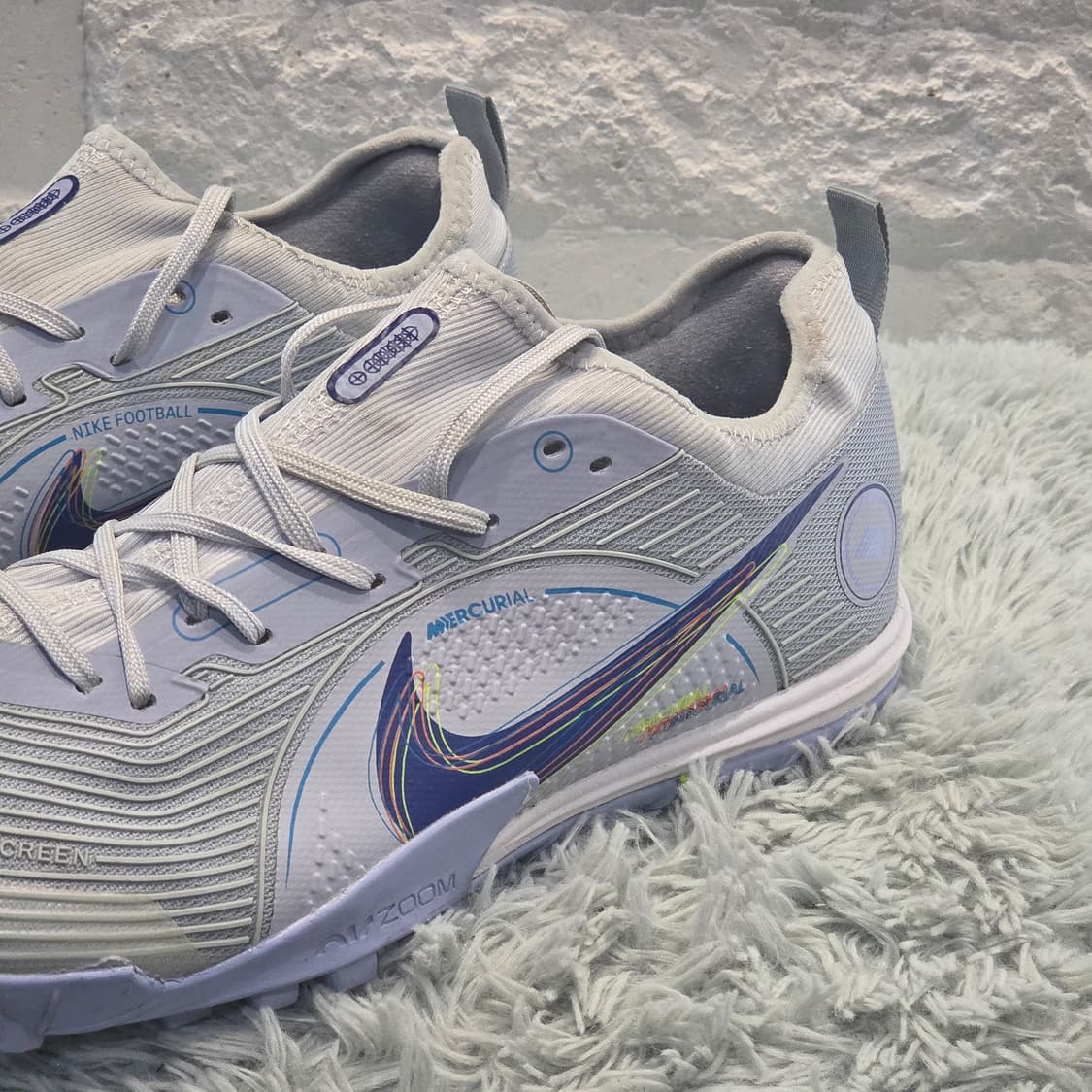 5q-2:나이키 머큐리얼 줌 풋살화 TF 화이트 (280mm)-거의새거 상품이미지1