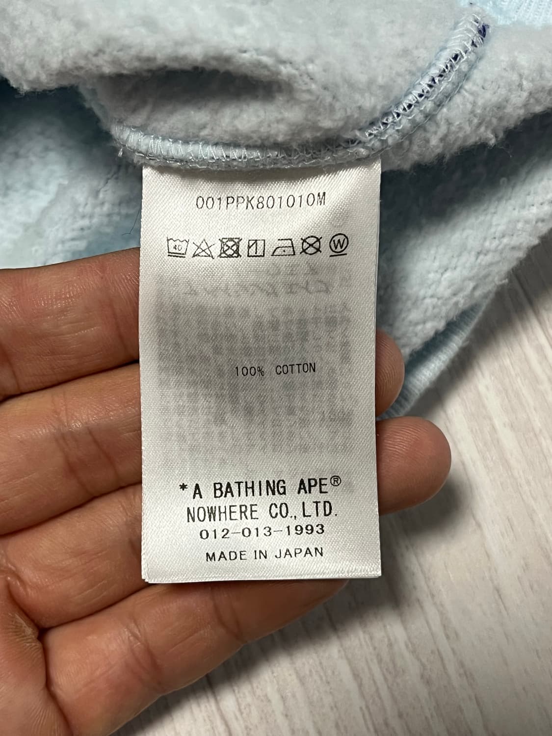 베이프 ABC 카모 샤크 하프 집 풀오버 후드 블루 상품이미지4