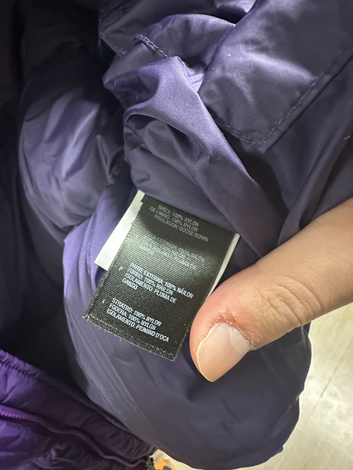 NORTHFACE 노스페이스 퍼플 중앙 로고 조끼 패딩 상품이미지9