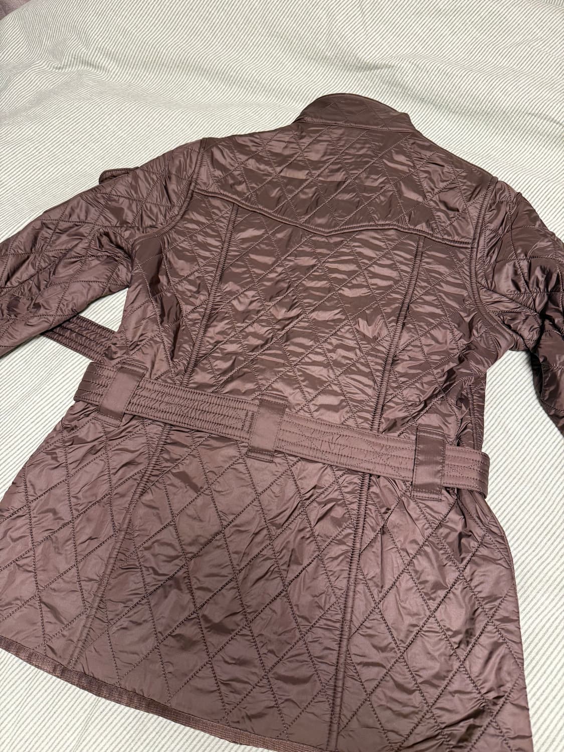 바버 인터네셔눌 폴라퀼팅 자켓 브라운 상품이미지3