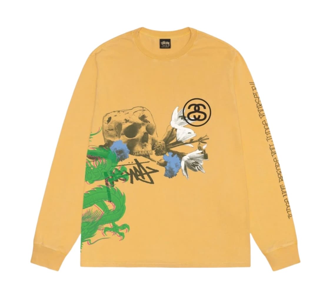 (유일매물) 스투시 피그먼트 다이드 롱슬리브 허니 상품이미지2