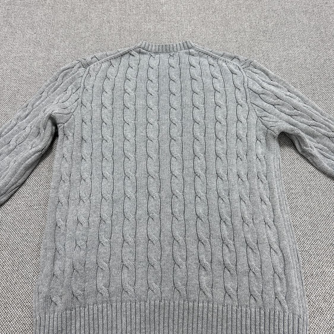 폴로 그레이 코튼 케이블 니트(M) 상품이미지6