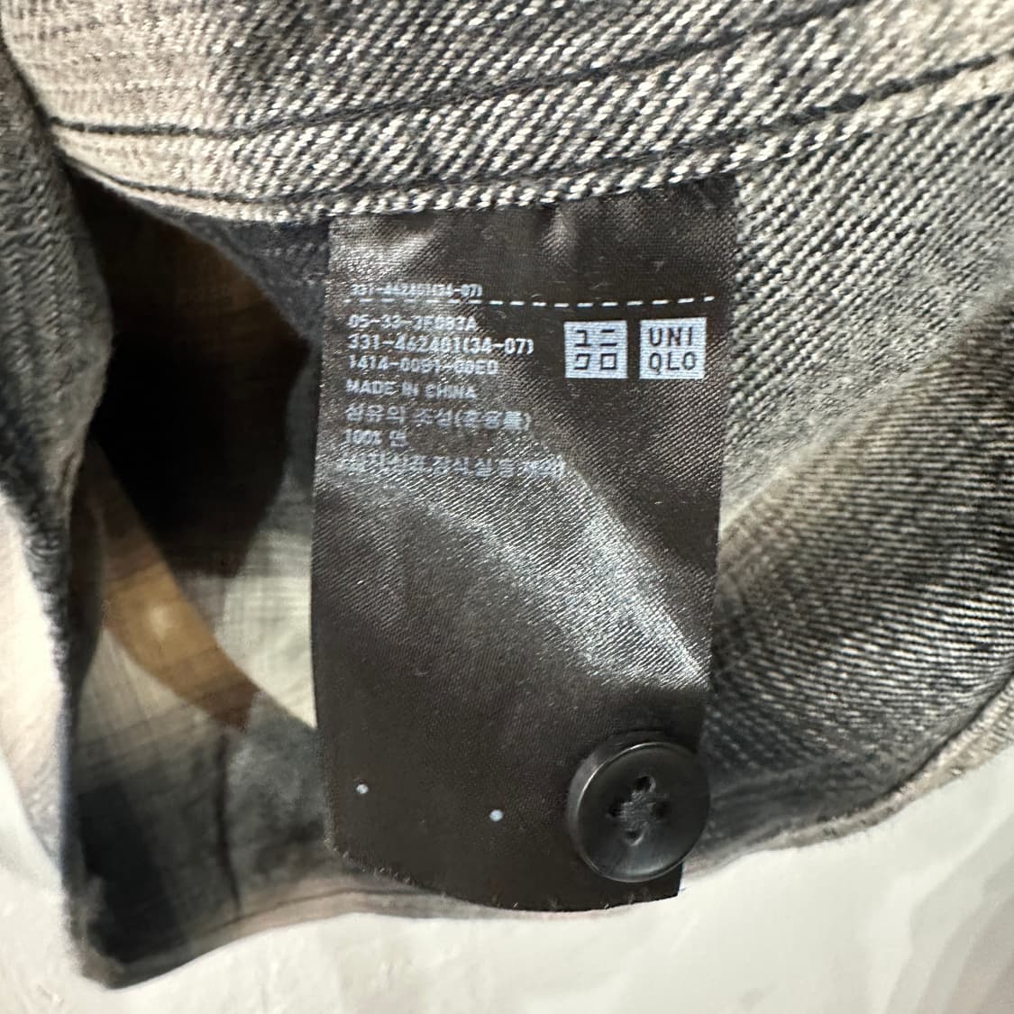 유니클로 플란넬 체크남방 XL 상품이미지4