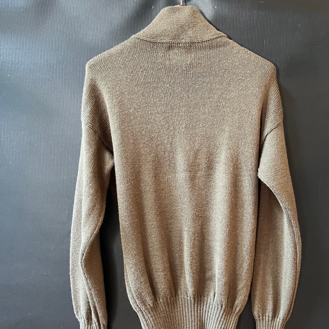 80s US ARMY 미군 보급 울 100 헨리넥 니트  상품이미지6