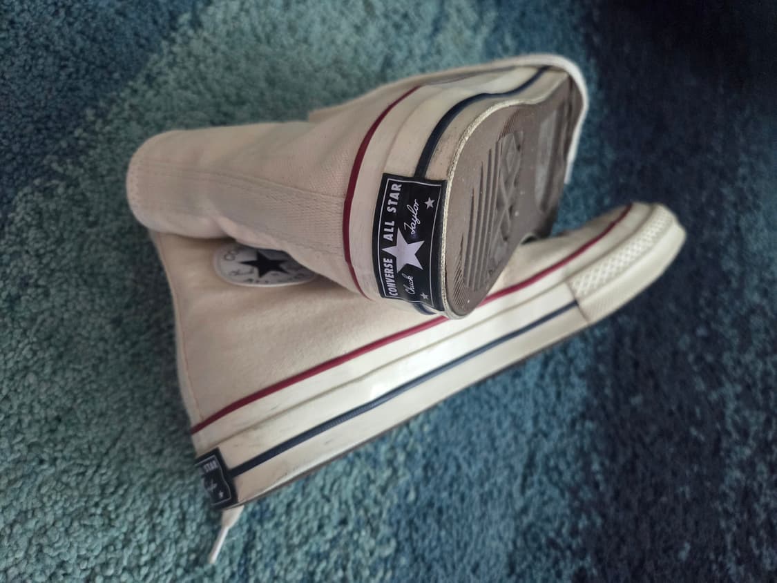 Converse 컨버스 척 70 하이 파치먼트 아이보리 275mm 상품이미지3