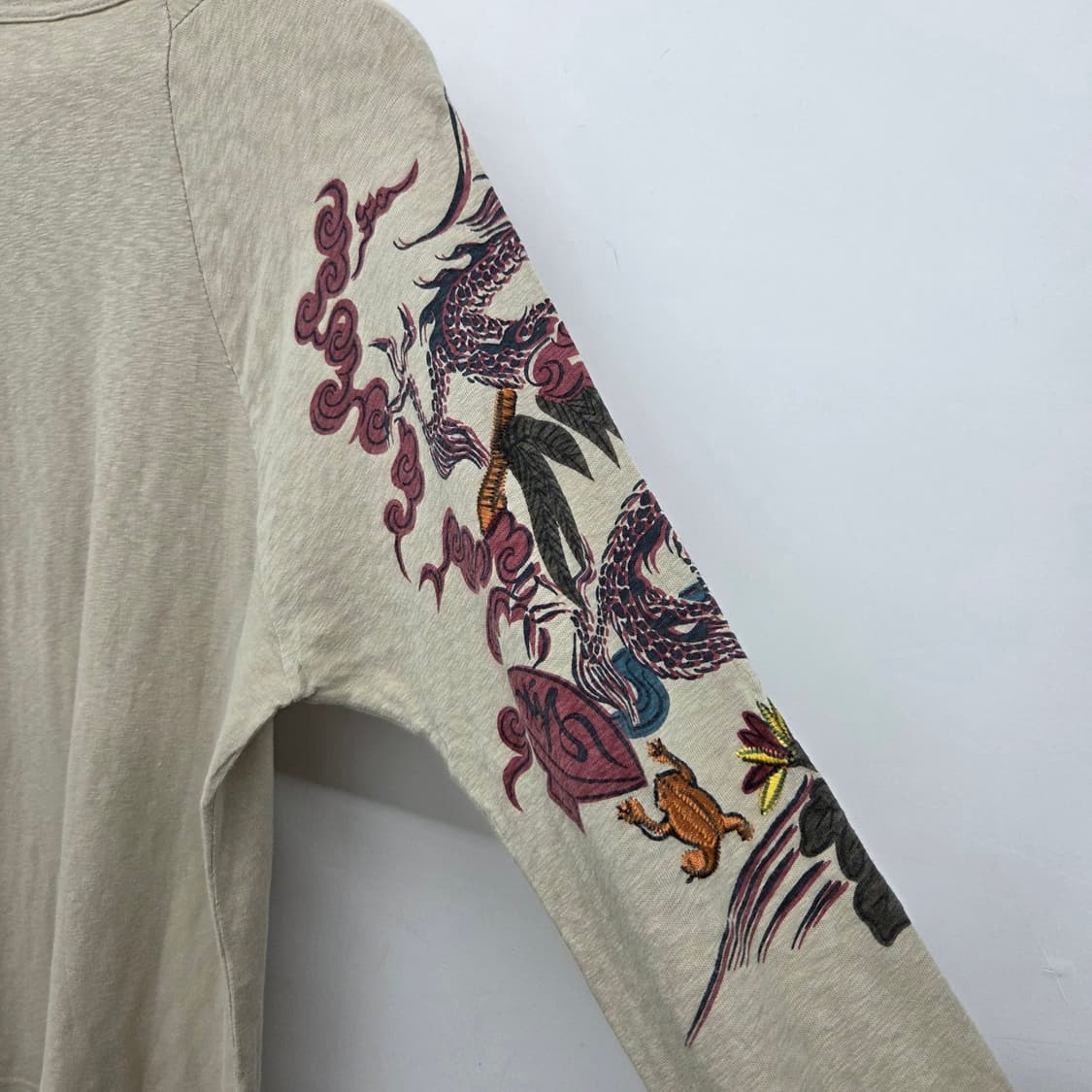 Japanese vintage 일본 빈티지 드래곤 자수 긴팔티 남m 상품이미지9