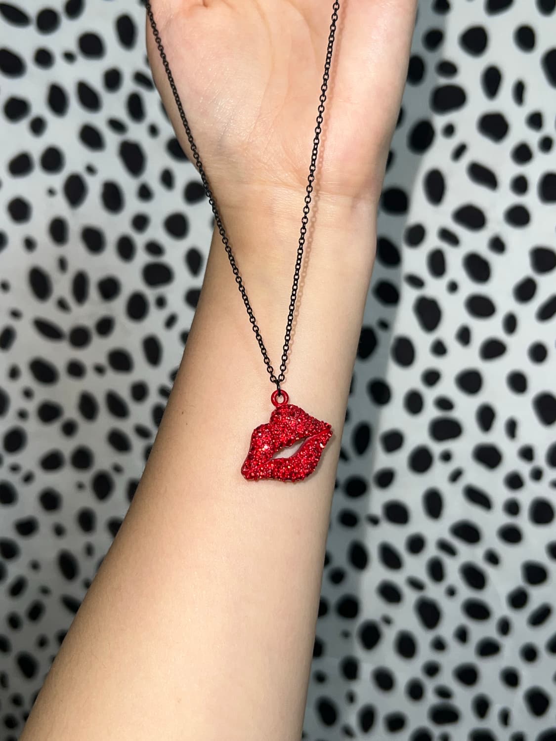 갸루 바비 y2k 입술 큐빅 빈티지 목걸이  상품이미지1