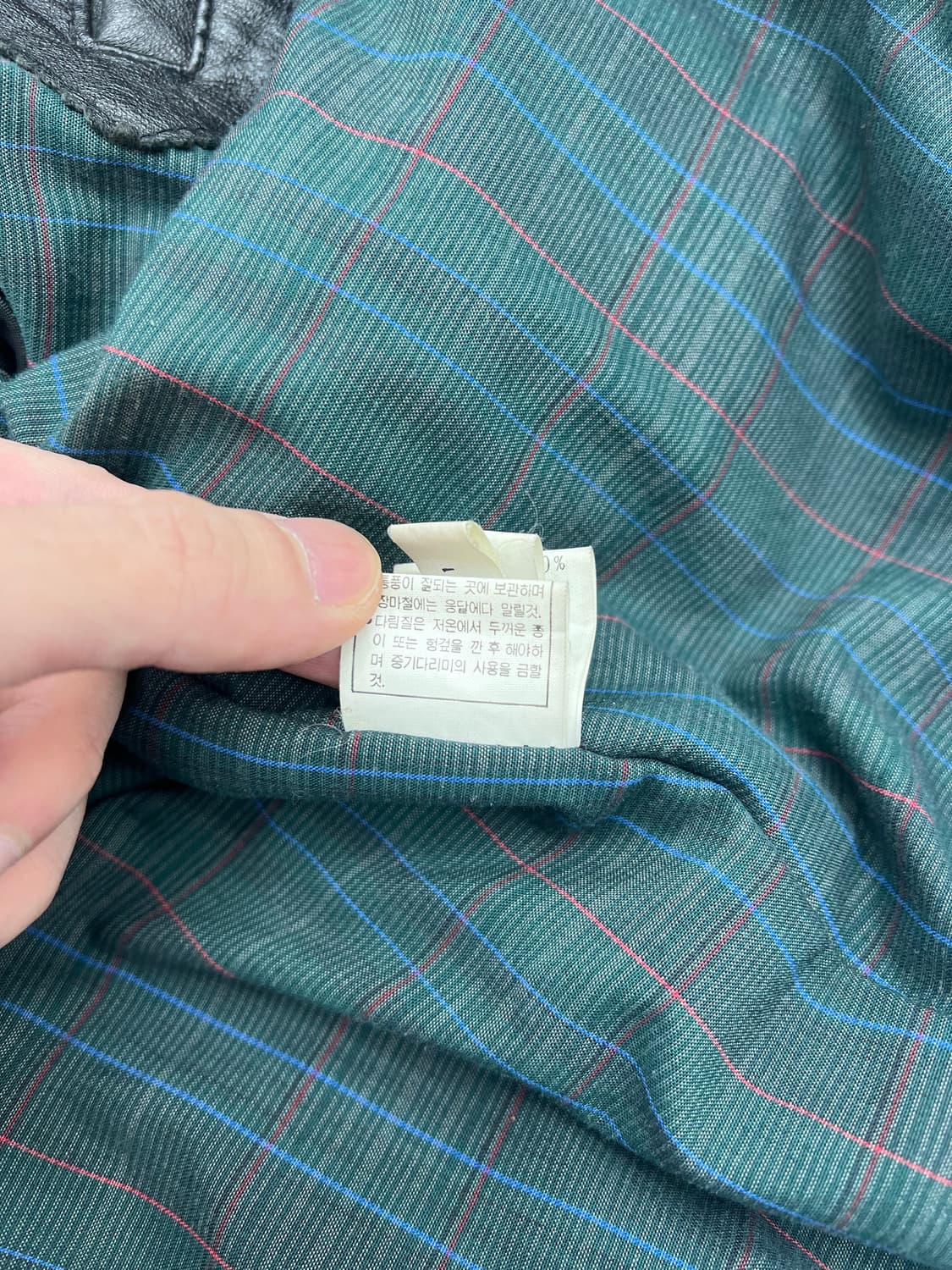 빈티지 퍼 카라 램스킨 레더 봄버자켓 상품이미지10