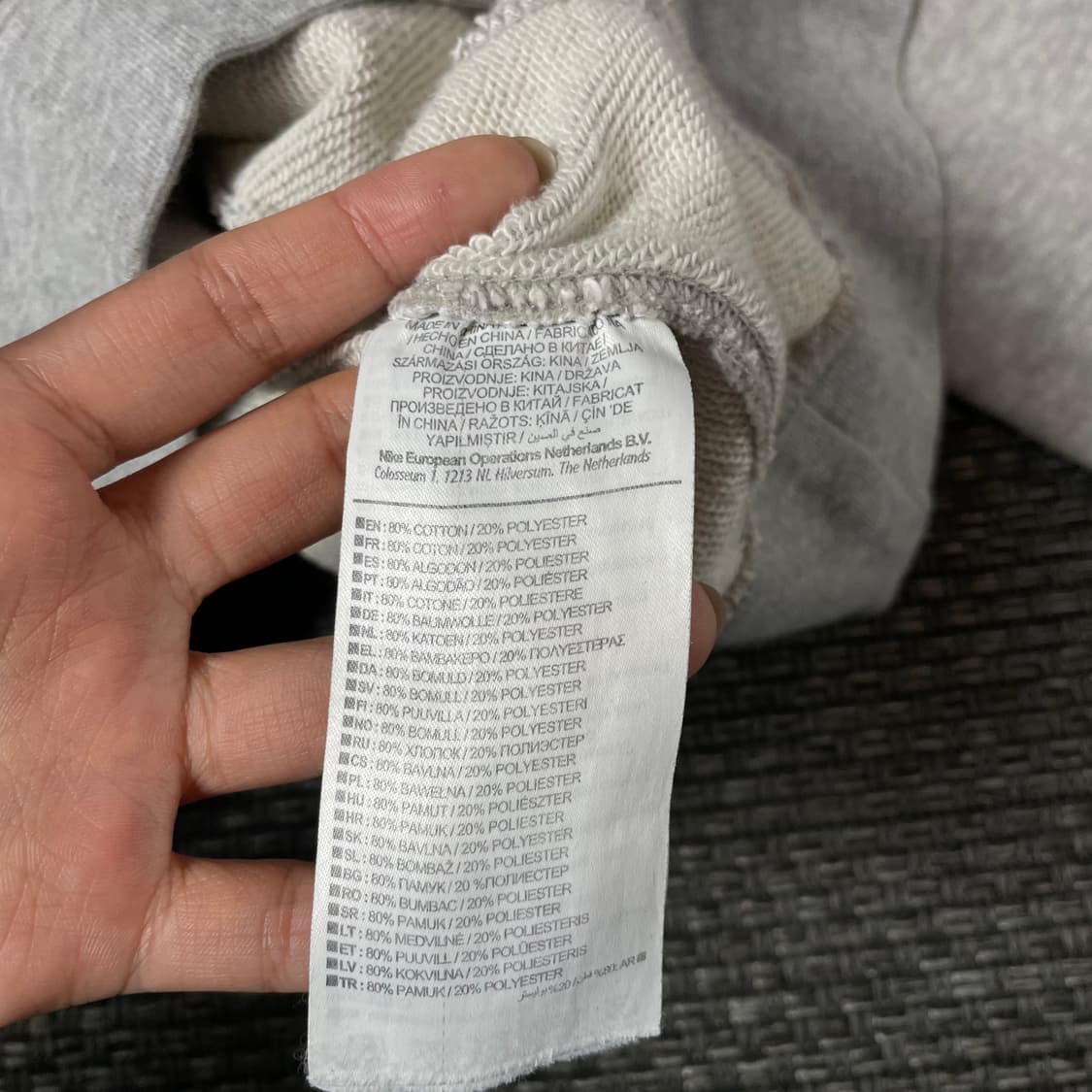 나이키 자수로고 그레이 맨투맨 S 상품이미지8