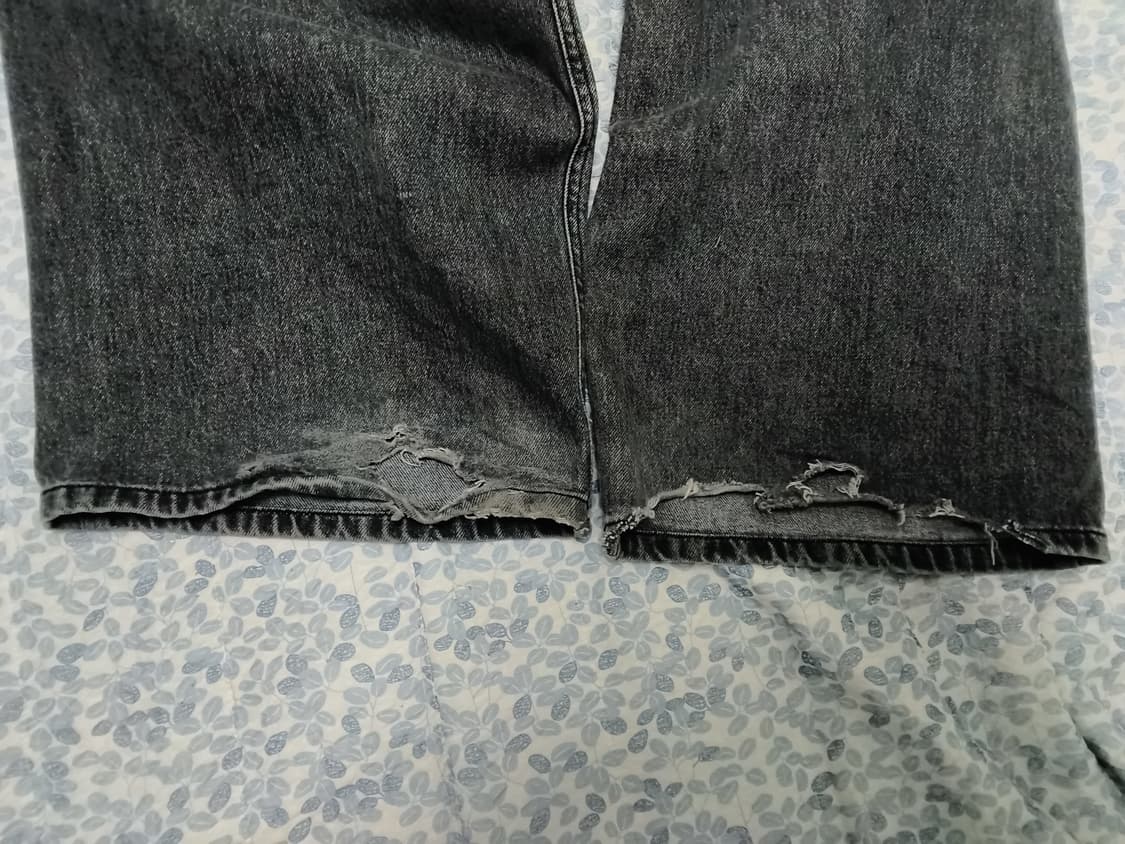 [4] 해칭룸 와이드 커브진 워시드 블랙 상품이미지3