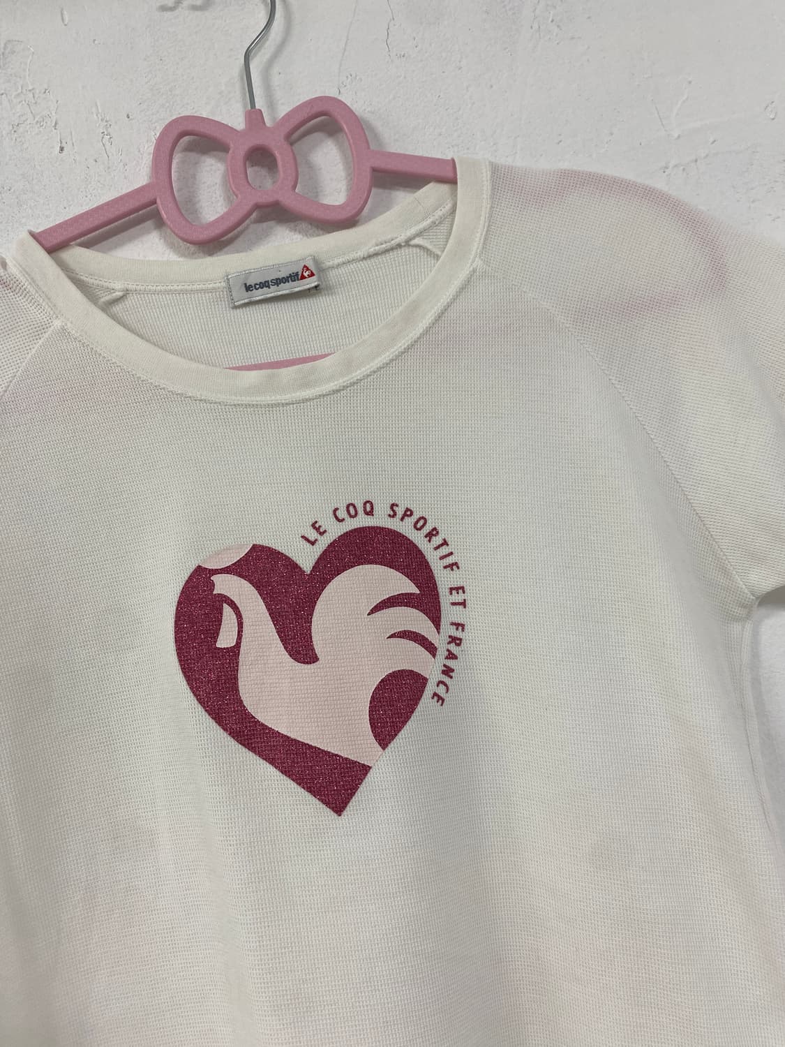 LE COQ PINK GLITTER T-SHIRT 상품이미지3