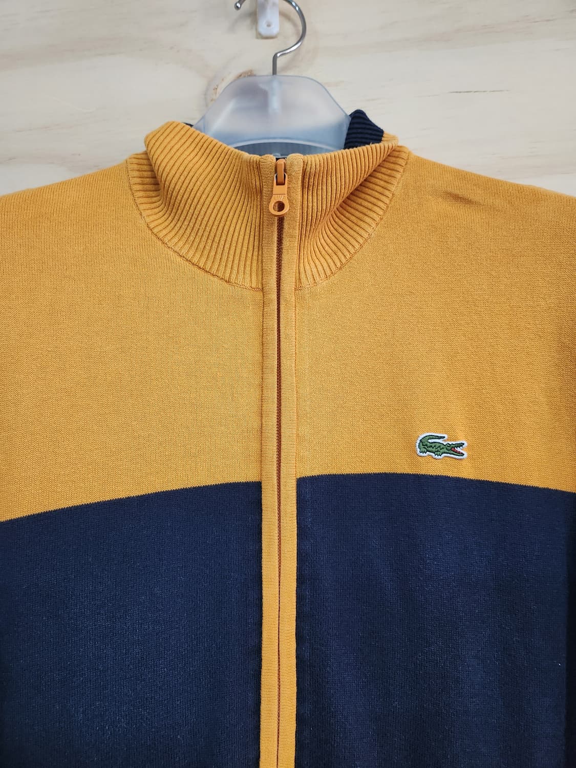 486) 라코스테 컬러블록 니트 집업 가디건 상품이미지4
