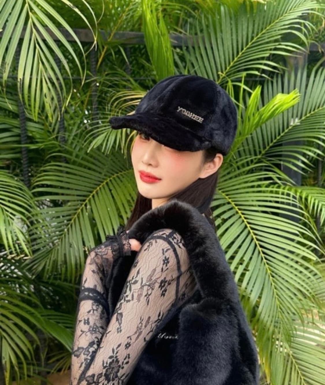 유희 퍼 캡(핑크) 상품이미지3