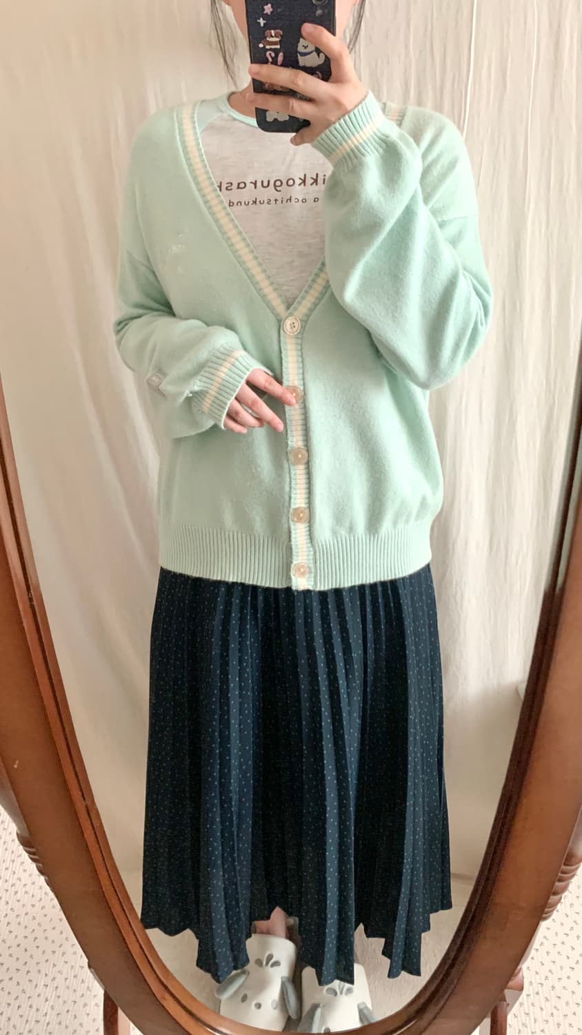 파스텔 민트 스쿨 가디건 상품이미지3