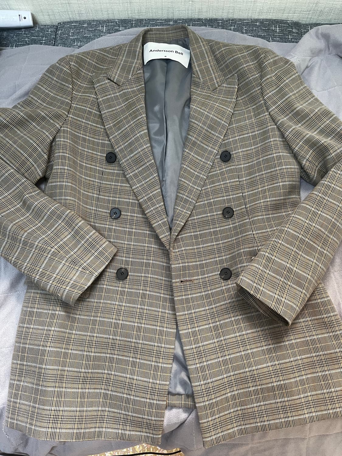 앤더슨벨 체크 더블브레스트 블레이져M 상품이미지1