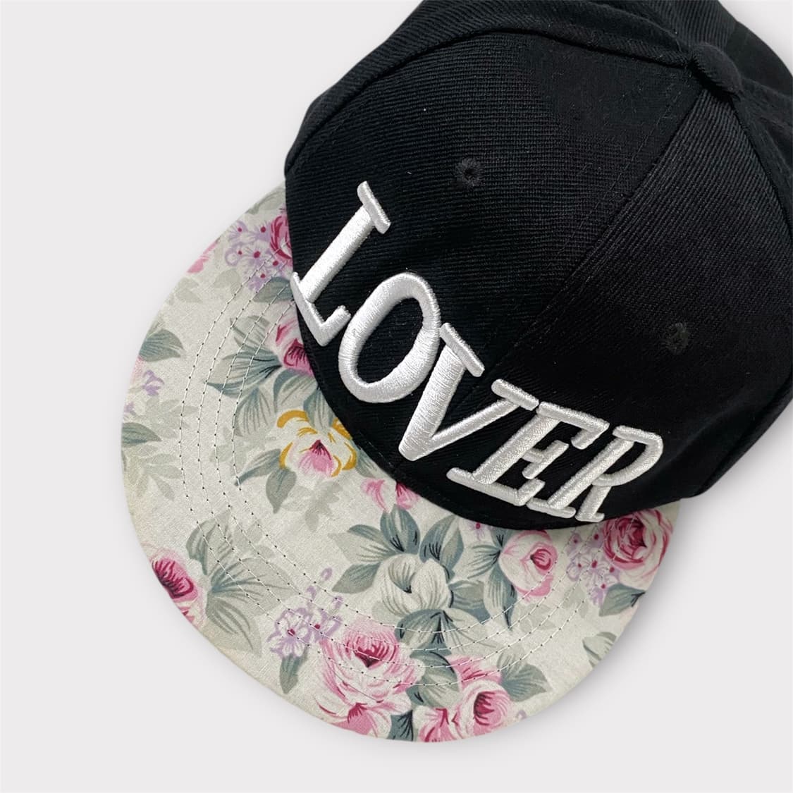 LOVER 빅자수 플라워 챙 스냅백 (1827) 상품이미지8