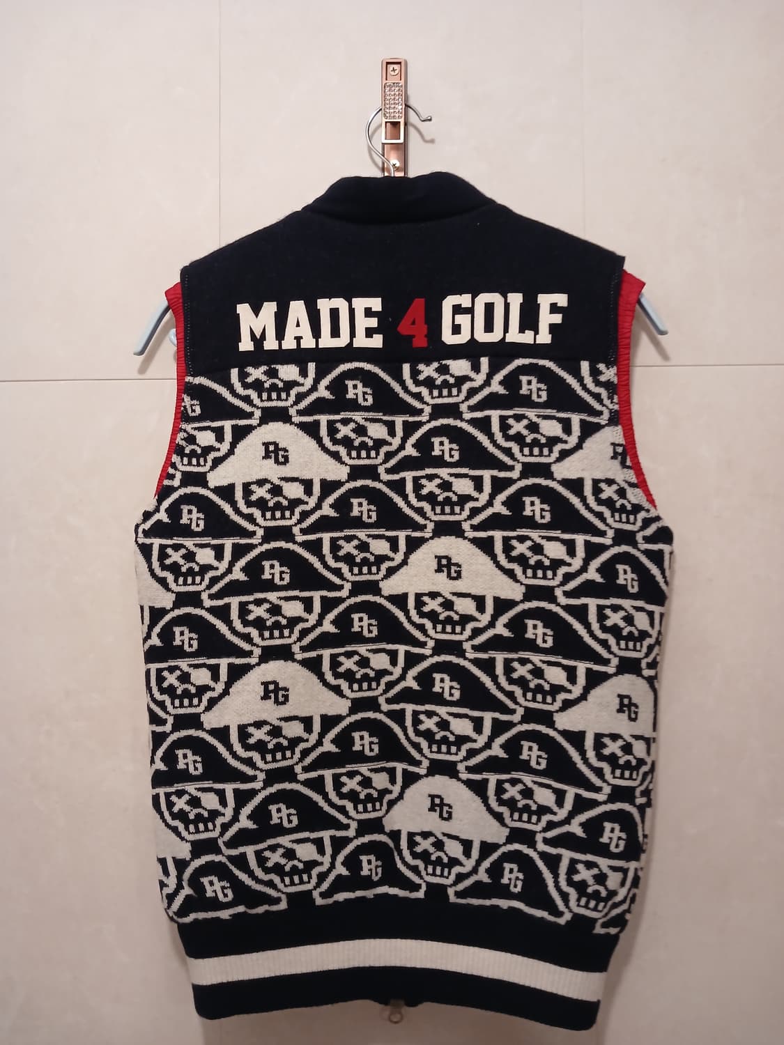 파리게이츠 정품 해골 패턴 모직 조끼 1 사이즈 상품이미지10