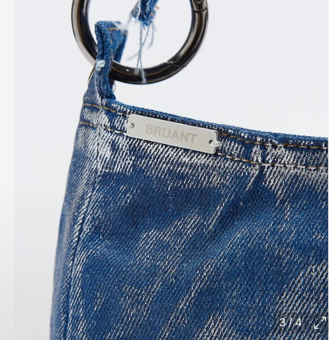 브루앙 더트 데님 숄더 백 인디고 상품이미지3