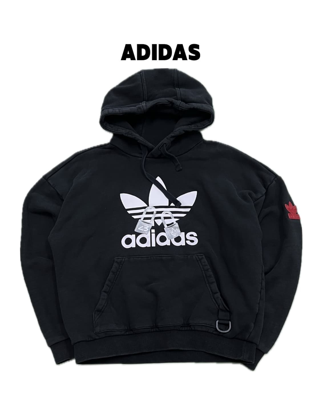 (XS) 아디다스 오리지날 올드스쿨 빅 프린팅 후드 티 상품이미지1