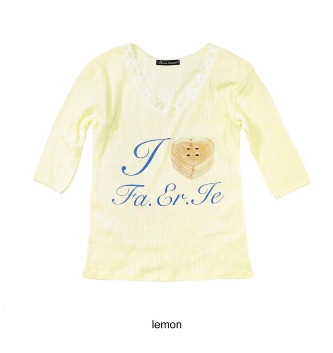 구해요) 샵페어리 레이스 티 레몬 상품이미지1