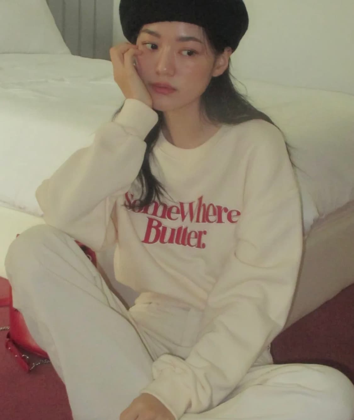 썸웨어버터 맨투맨 크림 아이보리 버터 sweatshirt cream 상품이미지2